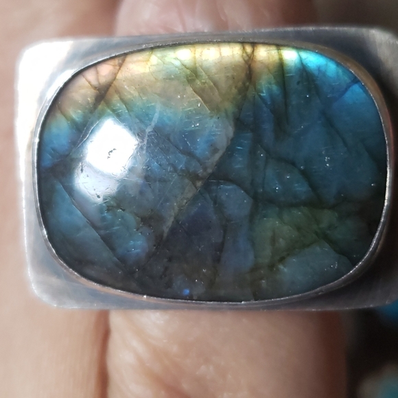 Adjustable Labradorite Statement Ring - Picture 9 of 9
